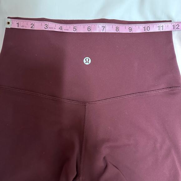 Lululemon size 4 Wunder Under Leggings Hi-Rise Laser Cut Bordeaux Drama - Picture 7 of 9